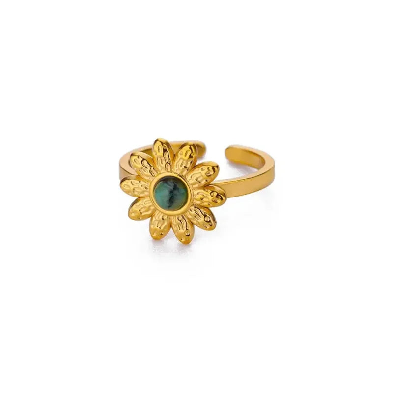 Luxury Zircon Butterfly Flower Rings For Women Stainless Steel Gold Color Cheap Ring Fashion Wedding Couple Y2k Jewelry Anillos